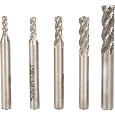 5-teiliges professionelles HSS-Fräser-Set für CNC-Fräsen und Gravieren