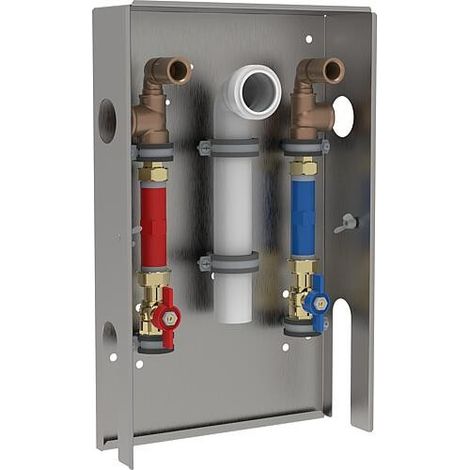 Station d’eau MSA-LN110 pour Compteur à eau 110mm DN20, avec coude d’évacuation, cache revêtu par poudre (1/2)