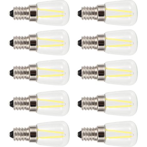 Lot de 10 mini ampoules LED à filament long E14 haute luminosité 1,5 W AC230 V (1/5)