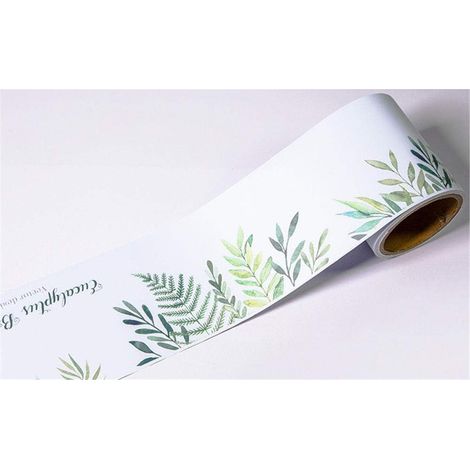 Frises Papier Peint Plantes vertes 12 X 600cm Moulure Murale Autocollant Murals Adhesif Murale Plinthe Adhesive PVC (1/3)