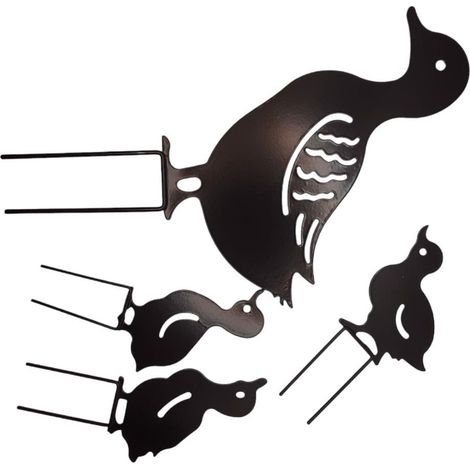 Figuras de patos de metal para decoración de jardín