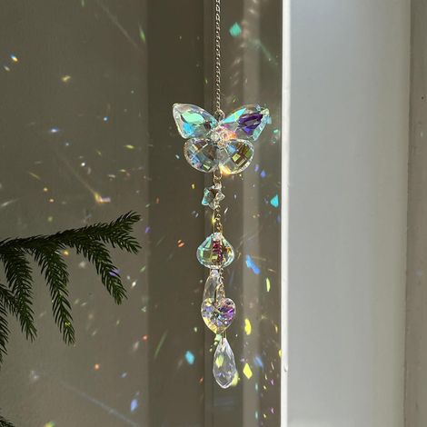 Suncatcher Pendentif, Attrape Soleil Cristal Capteur, Attrape-Soleils, Cristal Ornement Capteur, Fabricant Arc-en-Ciel Suspendu pour Fenêtre Jardin (1/5)