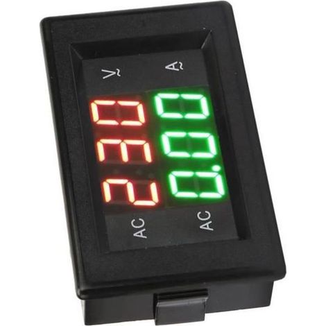 Ampèremètre numérique YB4835VA AC 500V 50A, double affichage LED pour mesure de courant et tension (1/4)
