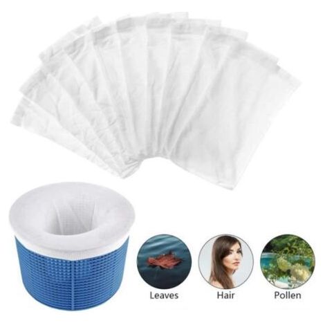 15PCS Chaussette Skimmer Piscine,Filtres en Tissu de Nylon,Piscine Filtres en Tissu,Skimmer de Surface pour Piscine