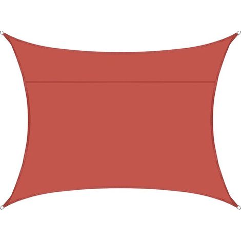 Voile d'ombrage rectangulaire imperméable, 98% UV imperméable, extérieur cour patio jardin parking(Rouille rouge,2X1.8M) (1/4)