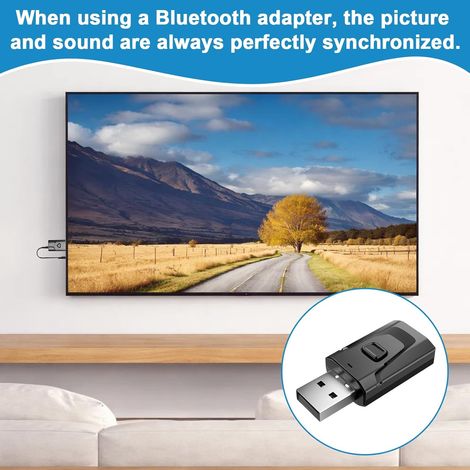 1 adaptateur Bluetooth pour voiture USB, adaptateur USB Bluetooth pour voiture, convient pour téléviseurs, ordinateurs et appareils audio sans fil Bluetooth