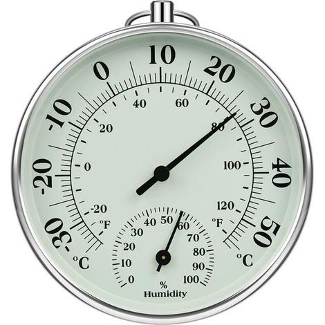 Thermomètre d'intérieur et d'extérieur 10 cm avec thermomètre d'humidité à l'intérieur et à l'extérieur Température de l'air pour moniteur climatisation Humidity Thermomètre Gauge Indicateurs (1/5)