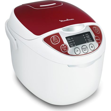 Multicuiseur électrique, 12fonctions, Facilité d'utilisation, Cuisson intelligente, Utilisation pratique, Nettoyage facile, MK7051F1, Rouge et Blanc (1/5)