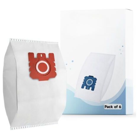 6er-Pack 3D-Effizienz-Staubsaugerbeutel, kompatibel mit Miele FJM/GN, Classic C1, Complete C1, Complete C2, Complete C3, Rot (1/4)