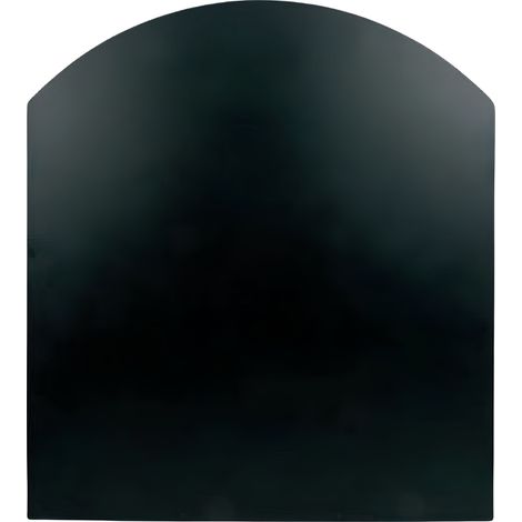 Pedana salva pavimento in lamiera stufa a pellet protezione cenere fuliggine misure 800 x 600 mm (tonda) - confezione 1 (1/5)