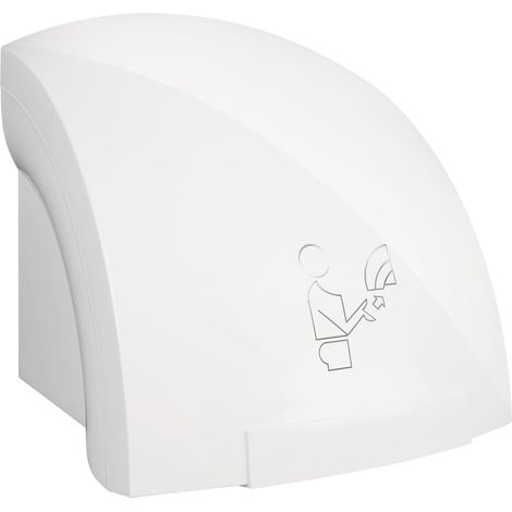 Sèche-mains automatique 1800 W - Sèche-mains électrique mural Séchage rapide, faible niveau sonore, air chaud et froid, sans perçage ou option de perçage pour bureau et restaurant (1/5)