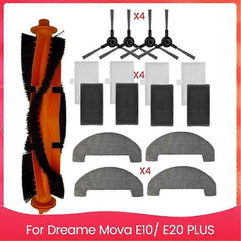 Pièce de rechange pour aspirateur Dreame Mova E10 E20 PLUS : brosse latérale principale et filtre HEPA (1/5)