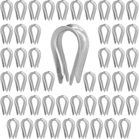50 Pieces Cable Metal Cosse Cable Metal Clips Tools of Greement of Cable in Stainless steel for the Construction Navale(M3 (3 mm)) (1/5)