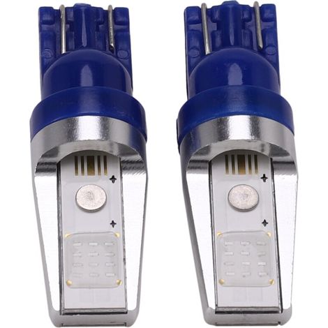 Ampoule automobile, lot de 2 unités, réf. T10, 12V, couleur bleue, pour l'éclairage et le remplacement dans les véhicules.-AquaForge (1/5)