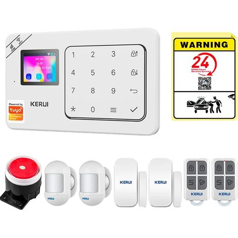 Sistema de alarma antirrobo, conectividad inalámbrica, activación por voz, kit de alarma de 2 unidades, enchufe EU-b. (1/2)