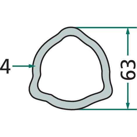 Tubo profilato 1m 417710634100 GRANITO