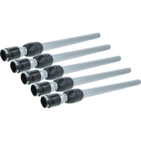vhbw 5x tubo compatibile con Siemens VS23A33EU/04, VS23B33/04, VS24A34, VS24A34/01 aspirapolvere - attacco 35 mm, 61 - 99 cm, nero / argento