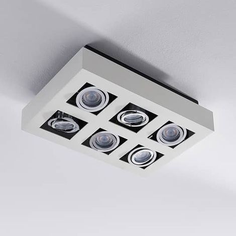 [NEUWERTIG] B-Ware Arcchio 6-flammige Deckenlampe Vince Weiß Wohnzimmerleuchte Deckenleuchte GU10 (1/2)