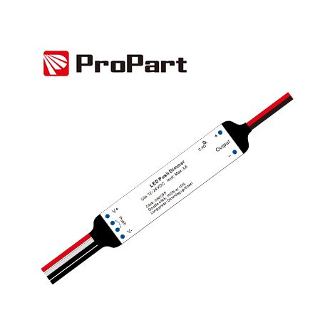 Dimmer LED RF e Push, 1 Canale, Monocolore, 12–24V DC, 3A, 2.4GHz