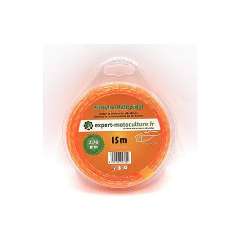 Fil Débroussailleuse Hélicoïdal Silencieux L: 15m, Ø: 2,70mm