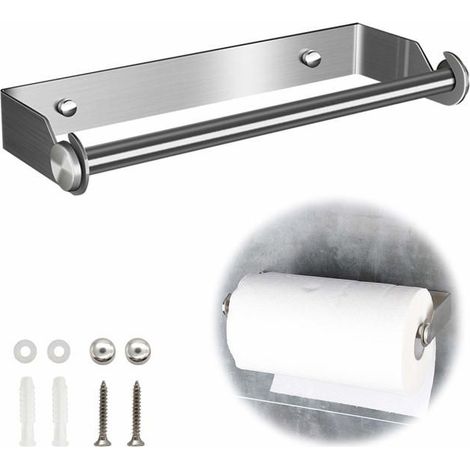 Support pour Porte Papier Cuisine Essuie Tout en Acier Inoxydable Derouleur Essuie Tout Distributeur Sopalin Dérouleur Essuie(27cm) (1/5)