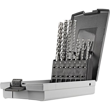 Makita – Coffret de 7 forets béton SDS-Plus E14928 – 3 forets 115mm et 4 forets 165mm – Tête en carbure de tungstène – Enlèvement rapide de matériau