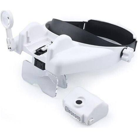 Pair Loupe tête haute définition avec 2 lampes LED - 4 lentilles optiques spéciales 1 -2X 1 -8X 2 -5X 3 -5X UC22 (1/5)