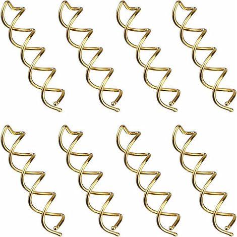 Pinces à cheveux spirales, lot de 10, épingles à cheveux brunes, épingles à chignon spirales, vis torsadées anti-rayures, épingles à cheveux pour femmes, filles et enfants, dorées (1/5)