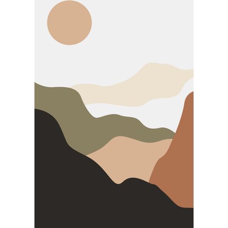 Papier peint panoramique - Paysage Boho - 130 cm x 195 cm (1/2)
