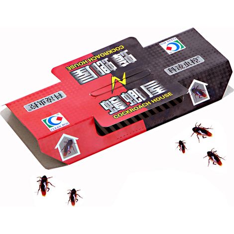 Lot de 10 pièges à cafards collants, répulsifs et appâts mortels, pour attraper les insectes nuisibles. (1/3)