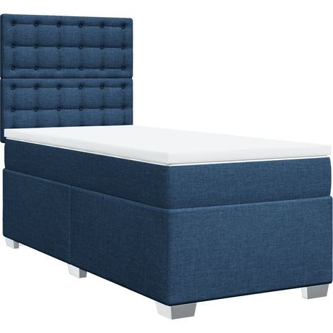Maison Exclusive - Boxspringbett mit Matratze Blau 100x200 cm Sto (1/5)