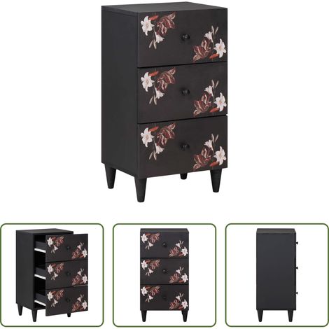 vidaXL Rangement salon -  Armoires de rangement avec tiroir Multicolore 40 x 33,5 x 75 cm (1/5)