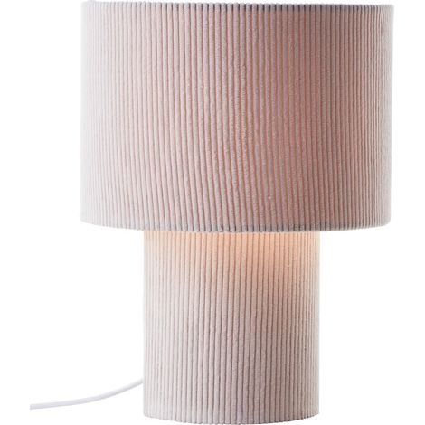 Lampe de table brillante Tony, lampe de table en cordon moderne, 30 cm, E27, textile/métal, beige (1/4)