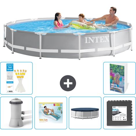 Prism Frame Pool Rund - 366x76 cm - 7-teilig S185