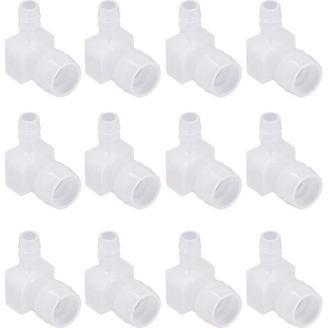 12-teiliges Kunststoff-Schlauchverbinder-Set, 90°-Winkelreduzierstück 10x20 mm, rechtwinkliger Schlauchadapter, gerader Außengewindeanschluss (1/5)