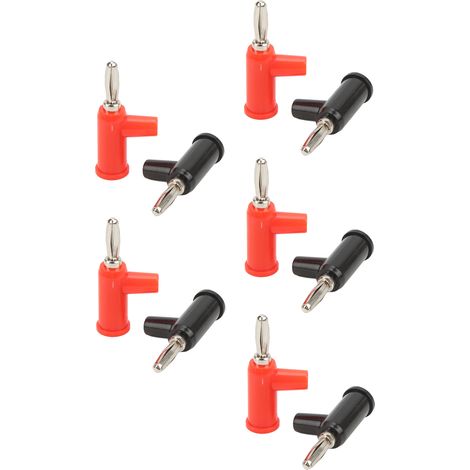 10 pièces Connecteur Banane 4mm Empilable sans Soudure pour Matériel Électrique de Sécurité (1/5)