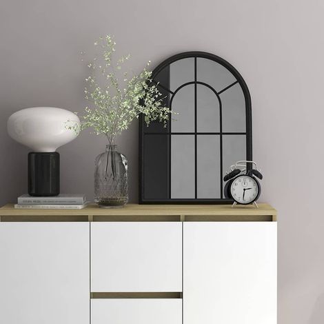 Miroir Noir 60x45 cm Fer pour utilisation à l'intérieur (1/5)