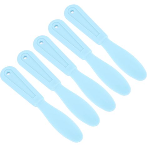 5 spatules de mélange en plastique pour plâtre dentaire, idéales pour alginate et empreintes dentaires, couleur bleu clair (1/5)
