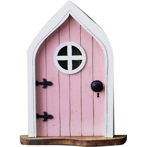 Porte En Bois - Décoration Miniature Pour Jardin Féerique - Kit À Monter Soi-Même - Pour Arbre Ou Mural - 1 Pièce (1/5)