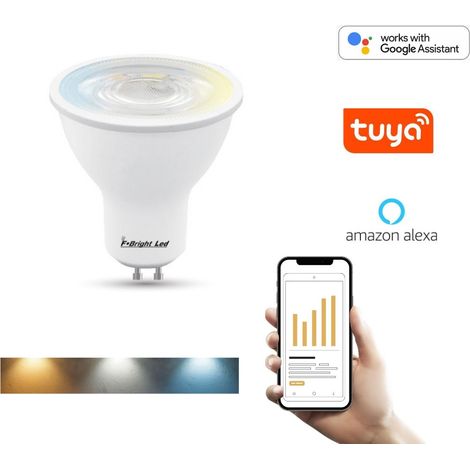 Lampadina Led Dicroica Smart Wifi GU10 4.5W CTT (2700K-6500K)