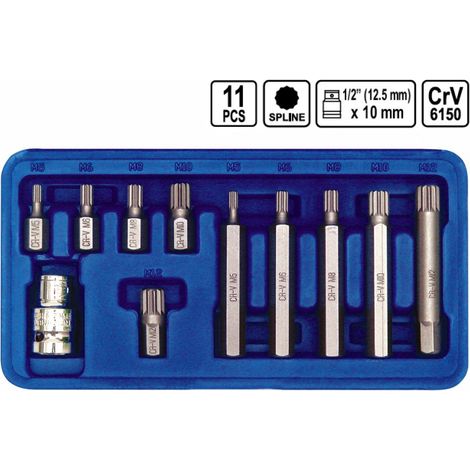 Spezial-Steckschlüsselsatz Spline M5–M12, 11-teilig (1/5)