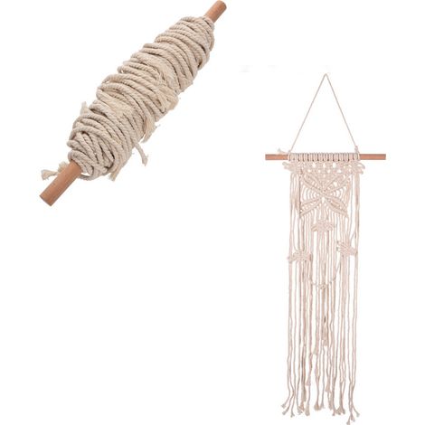 Tapestry Murale - Macramé en Coton Naturel - Décoration Murale pour Salon Chambre ou Salle à Manger - 1 Pièce (1/5)