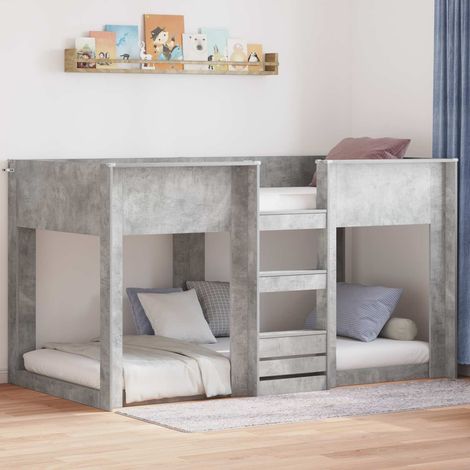 Cama Litera para Niños Gris Concreto 80 x 200 cm (1/5)