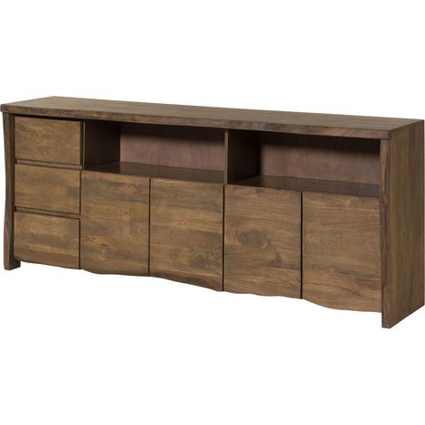 Sideboard Mango 200x45x80 braun geölt PURE MANGO 217Massivmoebel24 GmbH