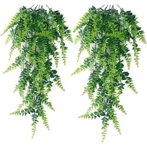 2 Pièces Fausses Fougères Artificielles, Artificielle Fougère, Plantes Artificielles Suspendues, Réaliste, Durable, Sans Entretien, pour Intérieure, Extérieure, Décoration Mur Arche, Jardin, Mariage (1/5)