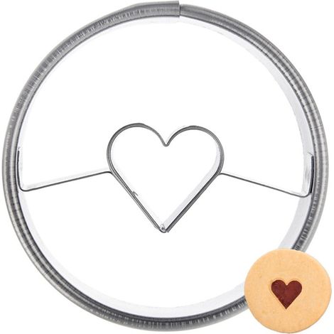 Cortador de galletas de acero con forma de corazón, 4,5 cm (1/5)