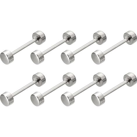 8pcs Métal Sac Sangle Connecter Boucles, 25x35mm Porte-monnaie Vis Fixation Rivets Barbell Forme pour Sac Main Ceinture Poignée Connectif Décoration (Argent Ton) (1/5)