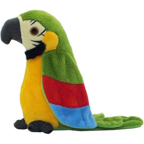 Talking Parrot Repeats What You Say Plush Animal Toy Electronic Parrot Toy Plush Toy Parrot Toys Best Gifts for Kids B (1/5)