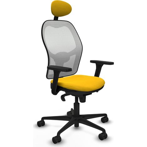 Sedia Ufficio con Poggiatesta Piqueras y Crespo 3D036N1 Giallo (1/5)