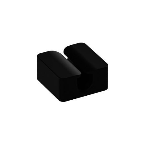 Clips de silicona para cables (25 unidades), ajustables y autoadhesivos, multiusos para la gestión de cables, soporte para cables de carga de escritorio, color negro, 22 cm. (1/3)